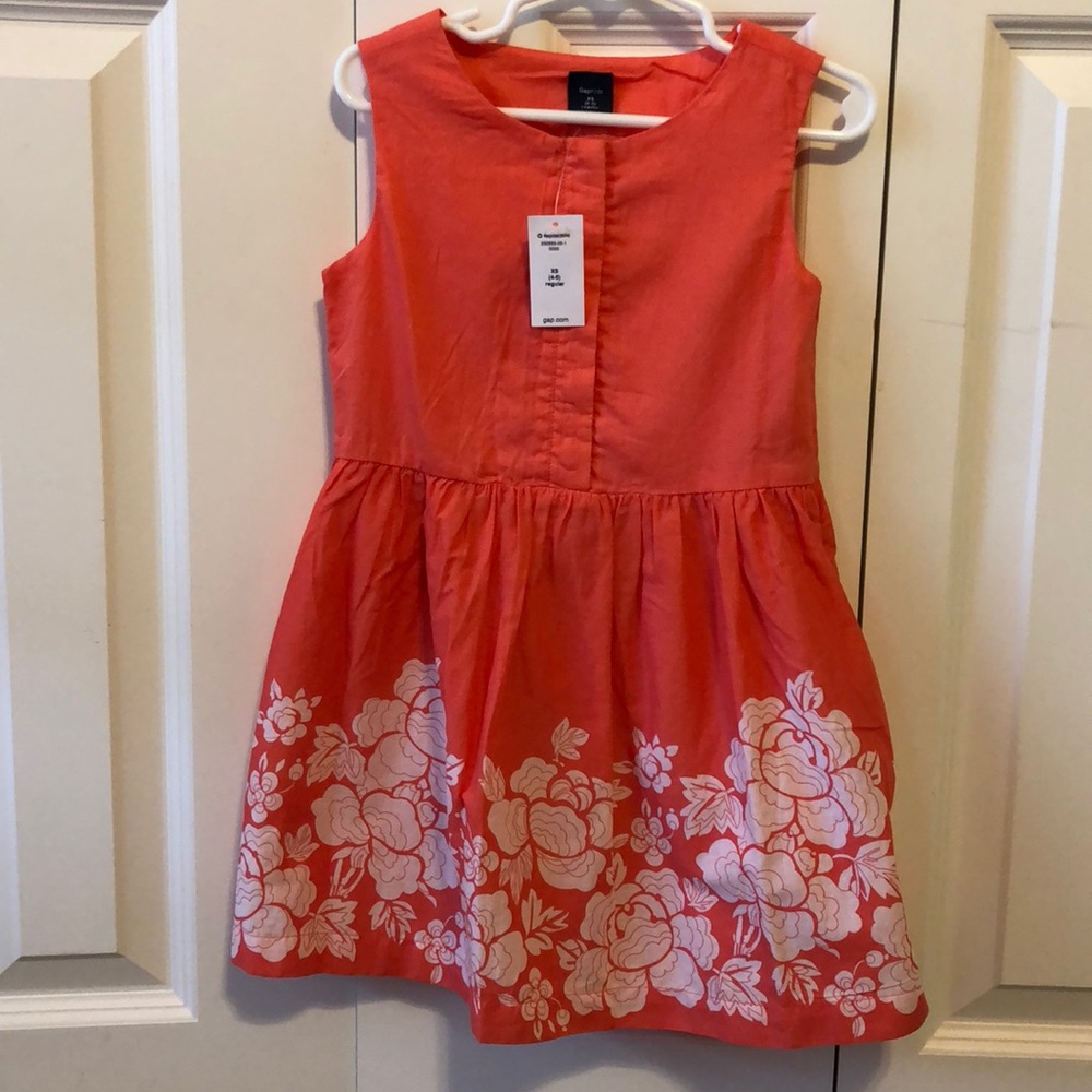 Adorable Coral Cotton Dress, NWT